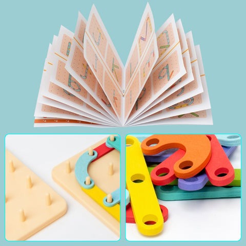 CreatiBoard Montessori Pusselbräda för Barn – Pedagogisk Träleksak för Kreativitet och Färdigheter More For Mini