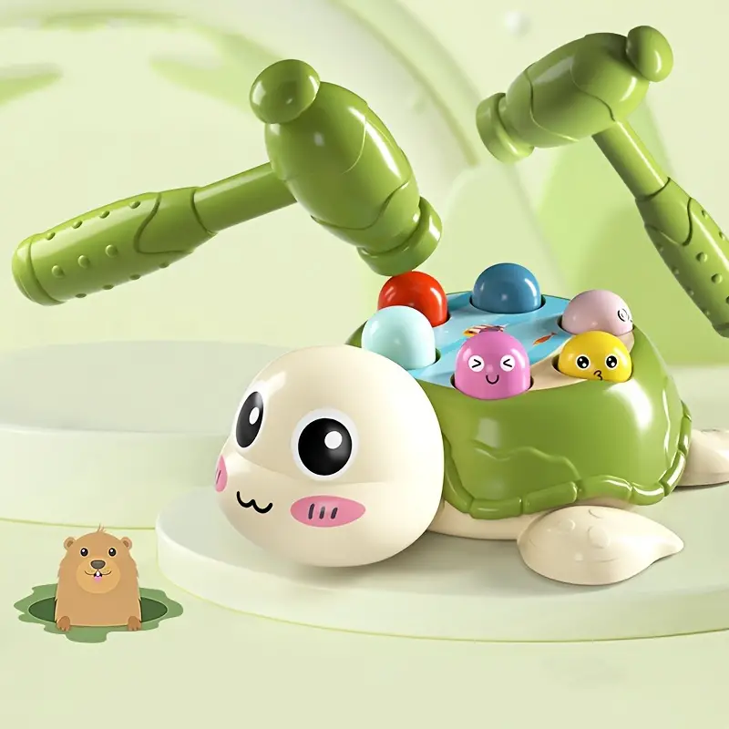Turtle Hamer Speelset – Educatief Peuterspeelgoed voor Motorische Vaardigheden en Creatief Spel More For Mini