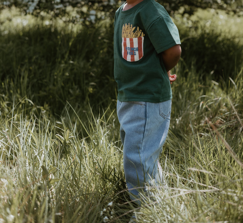 Barn T-shirt French Fries 0–8 år – Mjuk Bomull & Lekfull Text | Bekväm & Stilren More For Mini