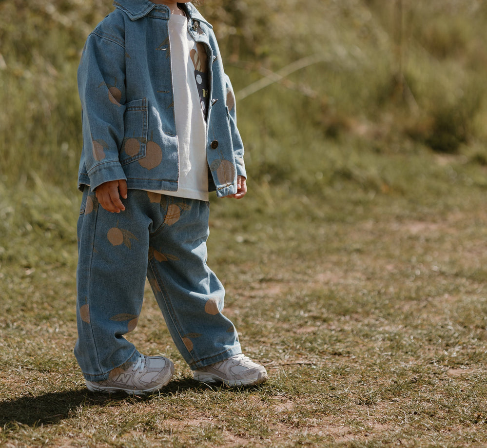 Citroen-jeans 0–8 år – Mjuk Stretchdenim med Resårmidja | Unisex Barnbyxa More For Mini