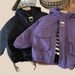 Vindjacka med huva – Lilo Unisex, Svart/Lila, Polyester, Storlek 0–6 år More For Mini