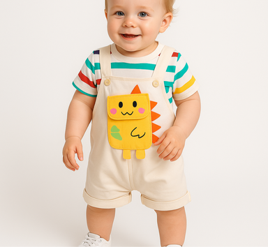 Hållbart Barnklädset med Dino – Bekvämt & Andningsbart för Aktiva Barn (0–5 år) More For Mini