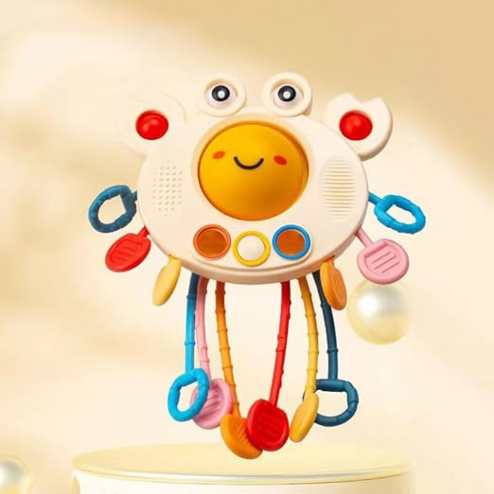 Baby Trekkoord Speelgoed Siliconen | SensyCrab Motoriek Trainer 0-4 Jaar More For Mini