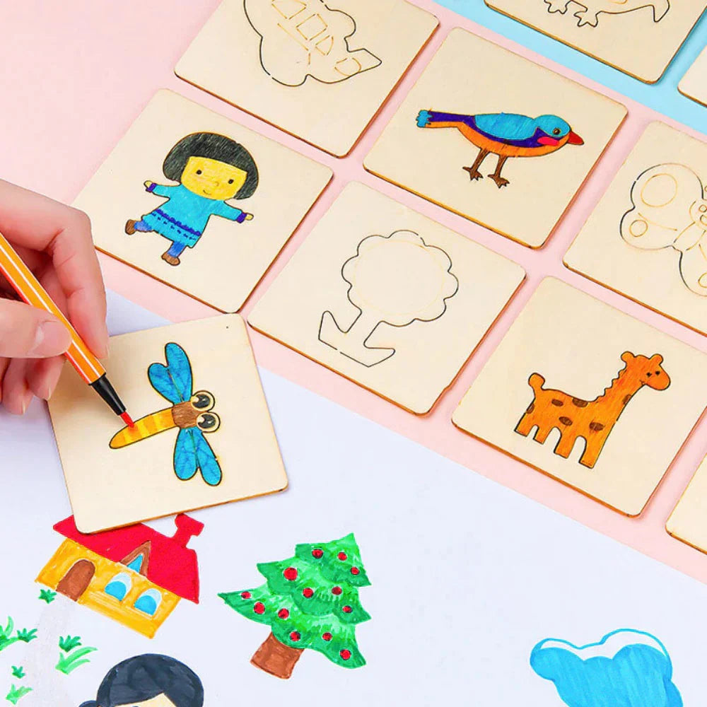 Ritglädje för Barn – Set med 20 Schabloner | Kreativ & Pedagogisk Leksak More For Mini