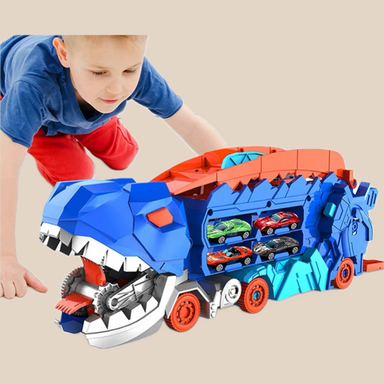Dino Transportbil – Leksakslastbil för Barn med Dinofigurer, Hållbar Plast, Kreativ Lek More For Mini