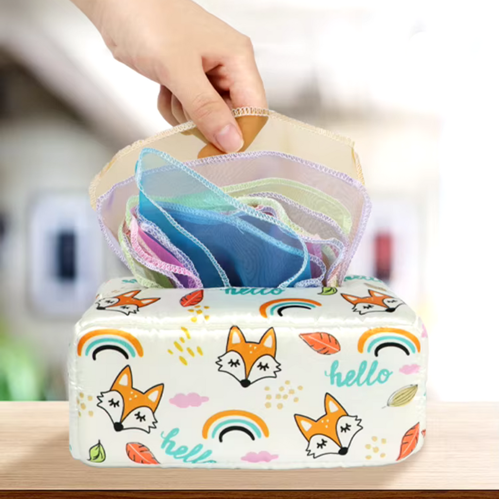 Montessori Speelgoed voor Baby’s – Sensorische Tissuebox met Doekjes | Stimuleert Ontwikkeling & Motoriek More For Mini