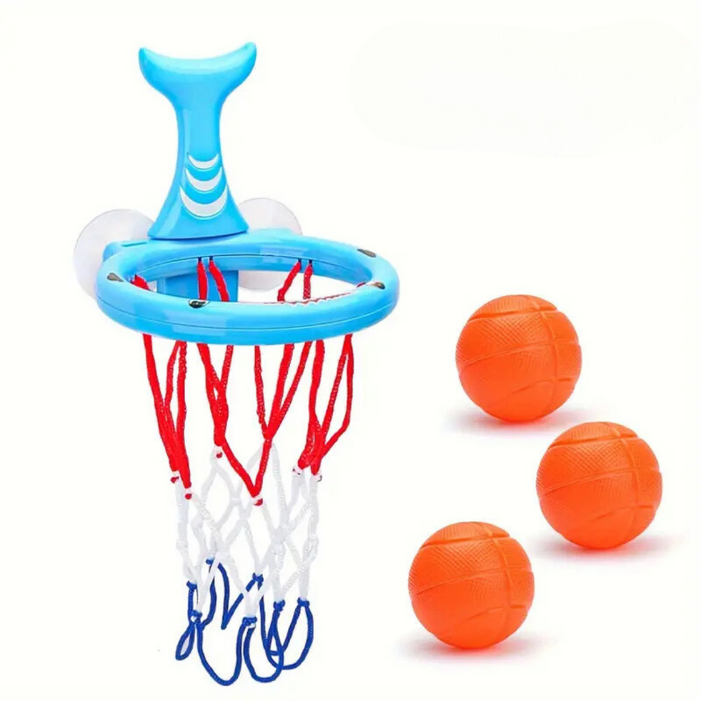 Basketboll Badleksak för Barn – Roligt Vattenleksak med Sugpropp & Bollar – För Badkar & Pool More For Mini