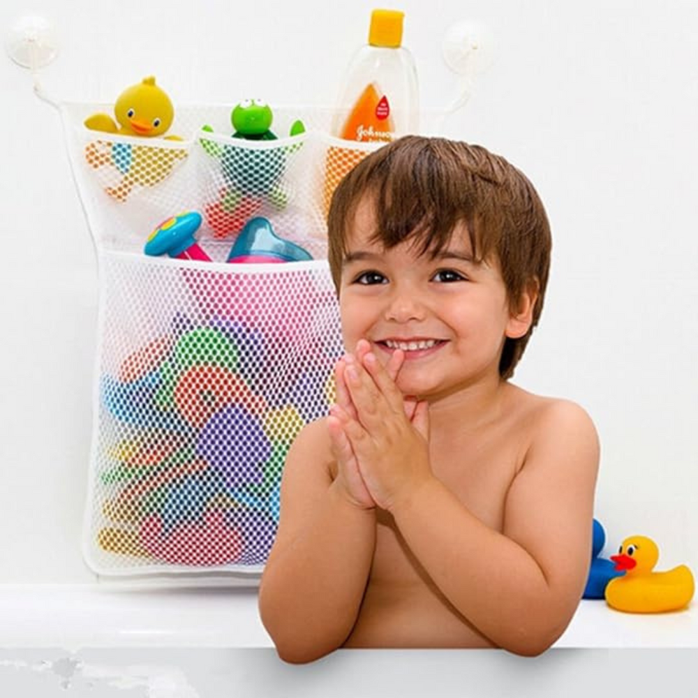 Bad Opbergnet voor Speelgoed – Sterk & Schimmelvrij – Met Zuignappen – Groot Formaat – Ideaal voor Kinderen & Badkamer More For Mini