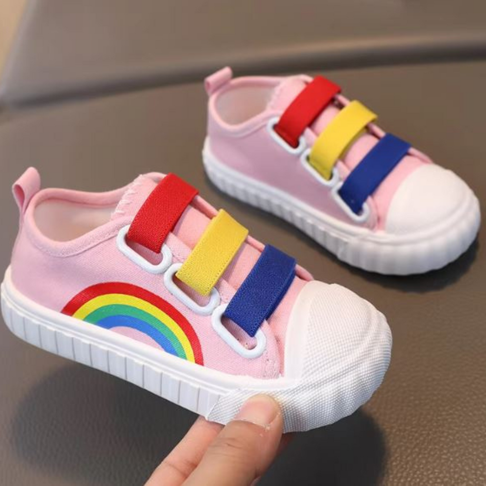 Regnbågsfärgade Barnsneakers – Andas & Halksäkra | Unisex Lekskor More For Mini