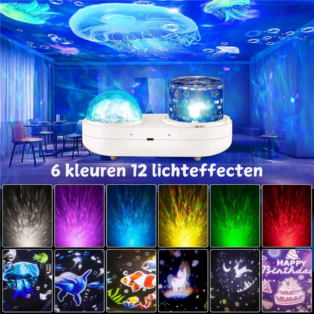 Stjärnhimmelprojektor för barn & vuxna – LED-nattlampa med oceanljus & timer More For Mini