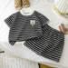 Randig 2-Delars Barnoutfit – Trendigt Set för Pojkar & Flickor More For Mini
