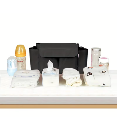 Ruime Kinderwagen Organizer met Flessenhouders – Waterafstotend & Universeel – Ideaal voor Ouders Onderweg More For Mini