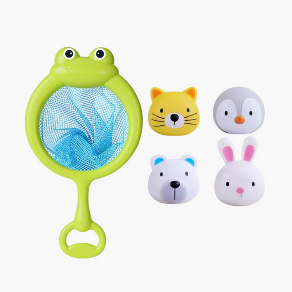 Ljusande Badleksak för Barn – Fisknät & LED Vattenkreatur – Magisk Lekglädje i Badet eller Poolen More For Mini