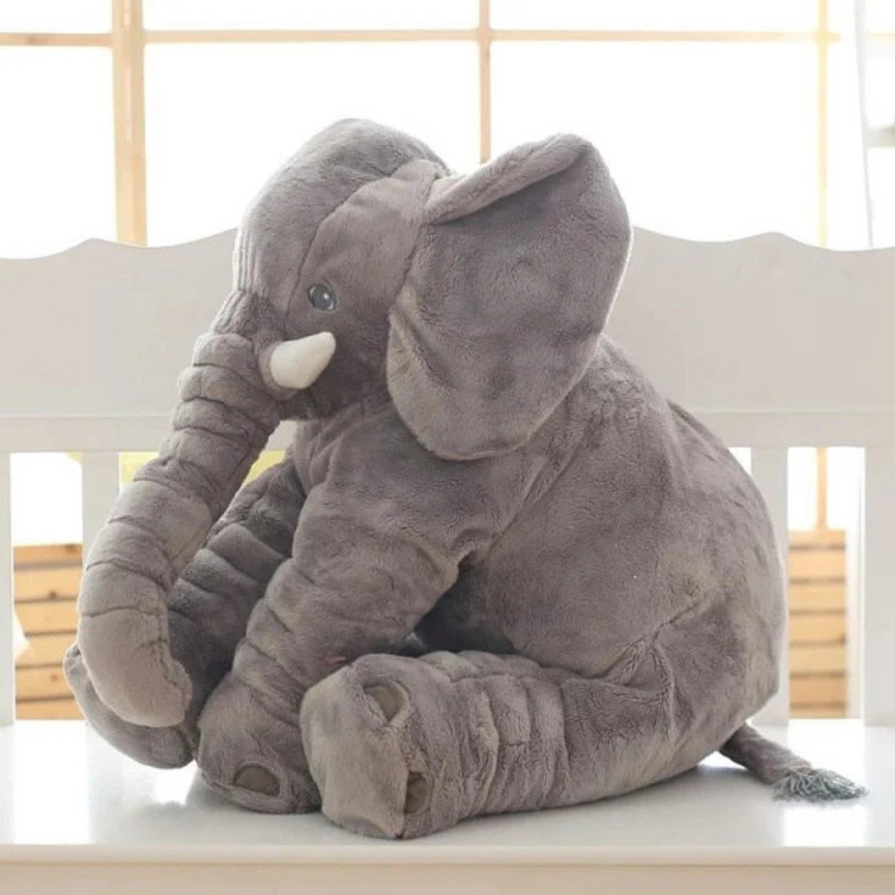 Elefant gosekudde i plysch – extra mjuk, luftigt tyg, från 0 månader | gosedjur för bebis