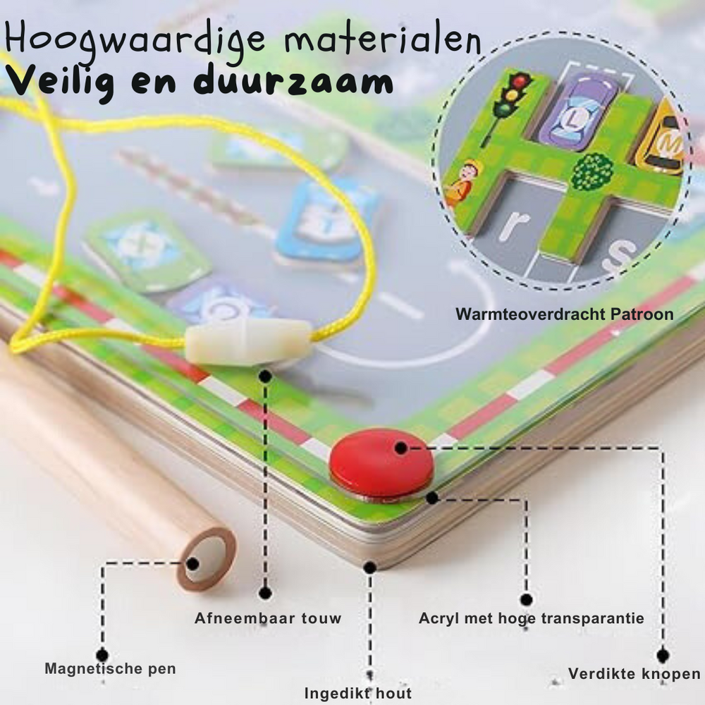 Magnetisch Alfabet Speelbord – Leerletters & Motoriek | Educatief Montessori Speelgoed 3+ More For Mini