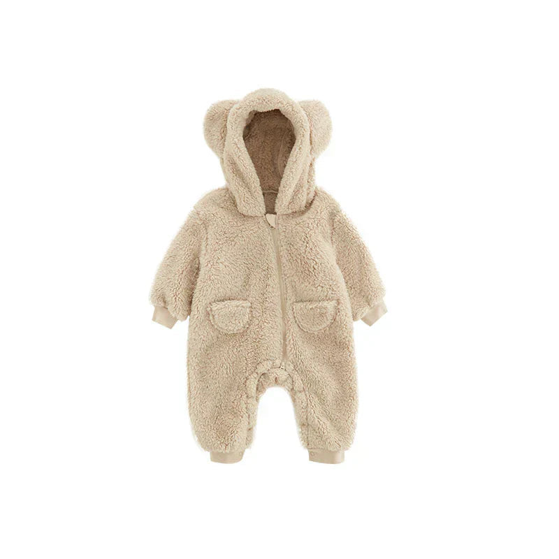 Mjuk Fleece Babyoverall med Djuröron – Varm Vinterromper för Flickor & Pojkar (0–24 mån) More For Mini
