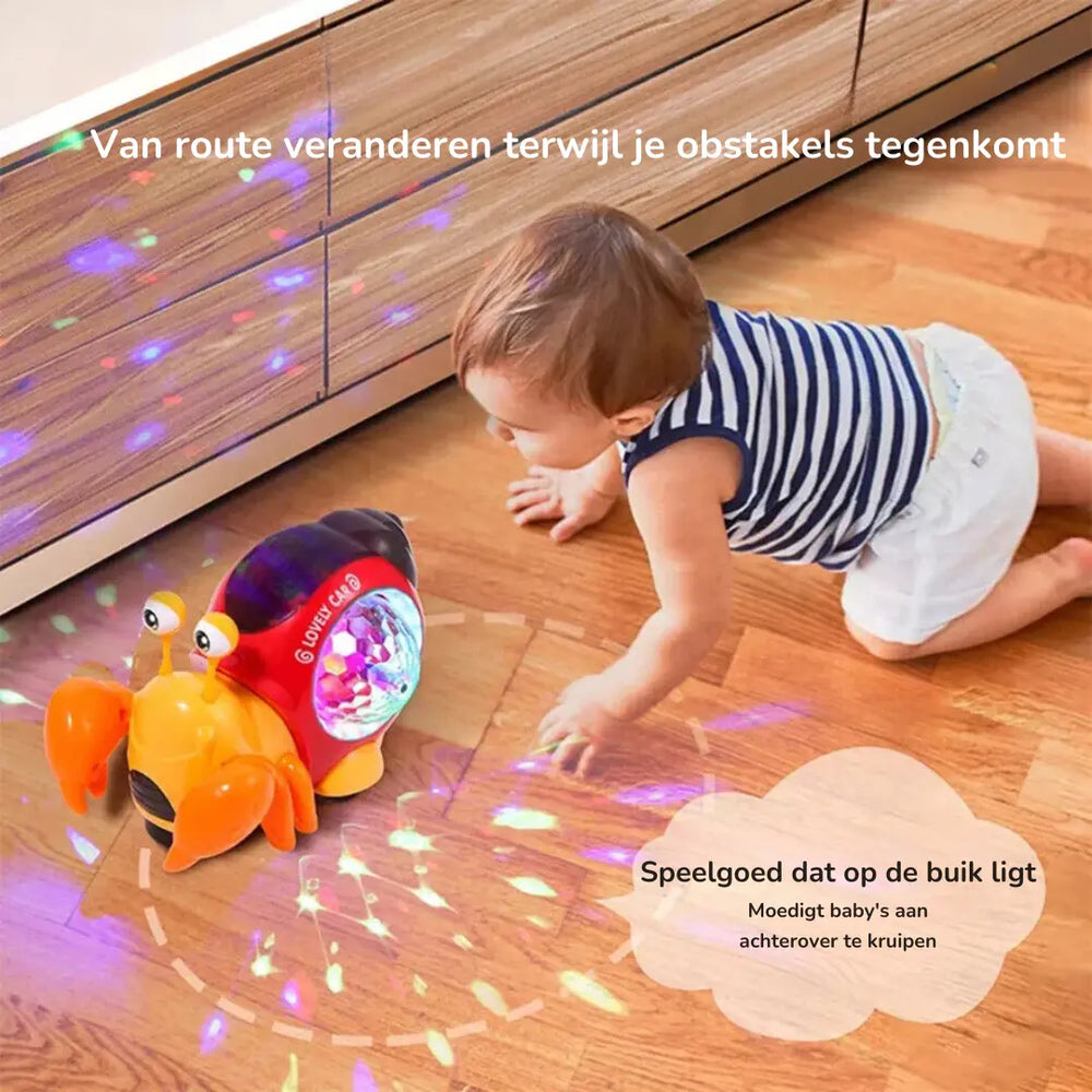 Interaktiv Musikalsk Snigel för Bebisar | CrawlBuddy Kryptränare & LED Leksak More For Mini