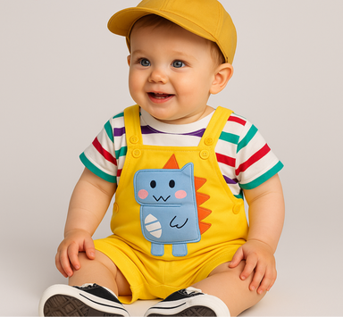 Hållbart Barnklädset med Dino – Bekvämt & Andningsbart för Aktiva Barn (0–5 år) More For Mini