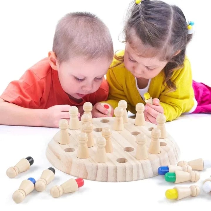 Trämemoryspel för Barn – Lärorikt och Interaktivt Minnesspel från 3 År More For Mini