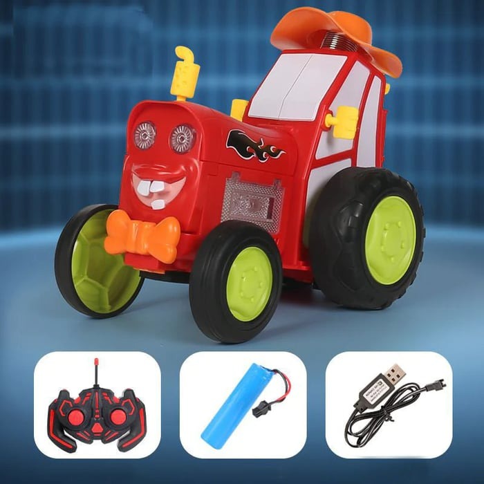 TurboTwist Stuntbil – Radiostyrd med Lichteffekter & Musik – 360° Flips och Dansande Rörelser More For Mini