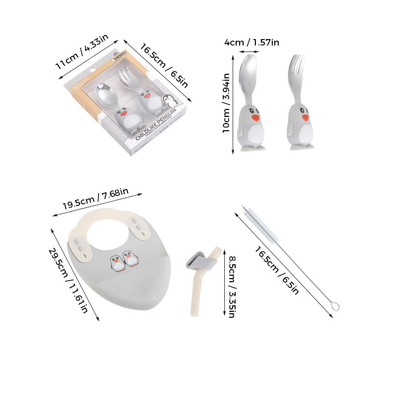 MiniMeal Peuterbord Set – Veilig & Antislip Bord voor Baby’s Vanaf 6 Maanden | Siliconen Zuignap Bord Met Bestek More For Mini