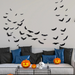 Halloweendekoration med lysande fladdermöss – 3D-effekt, för vägg och dörr | väggdekaler
