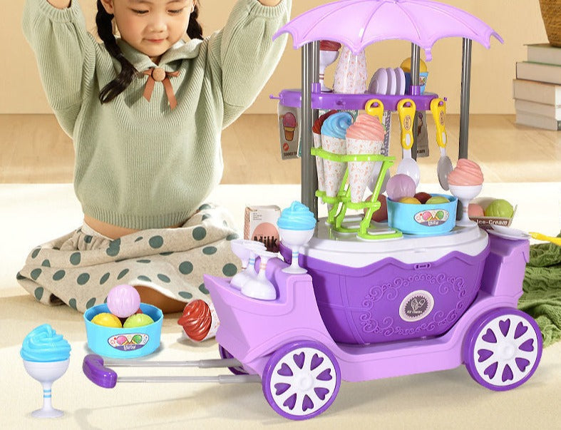 Ijswagen Speelkar voor Kinderen – 69 Accessoires voor Creatief Rollenspel en Fantasie More For Mini