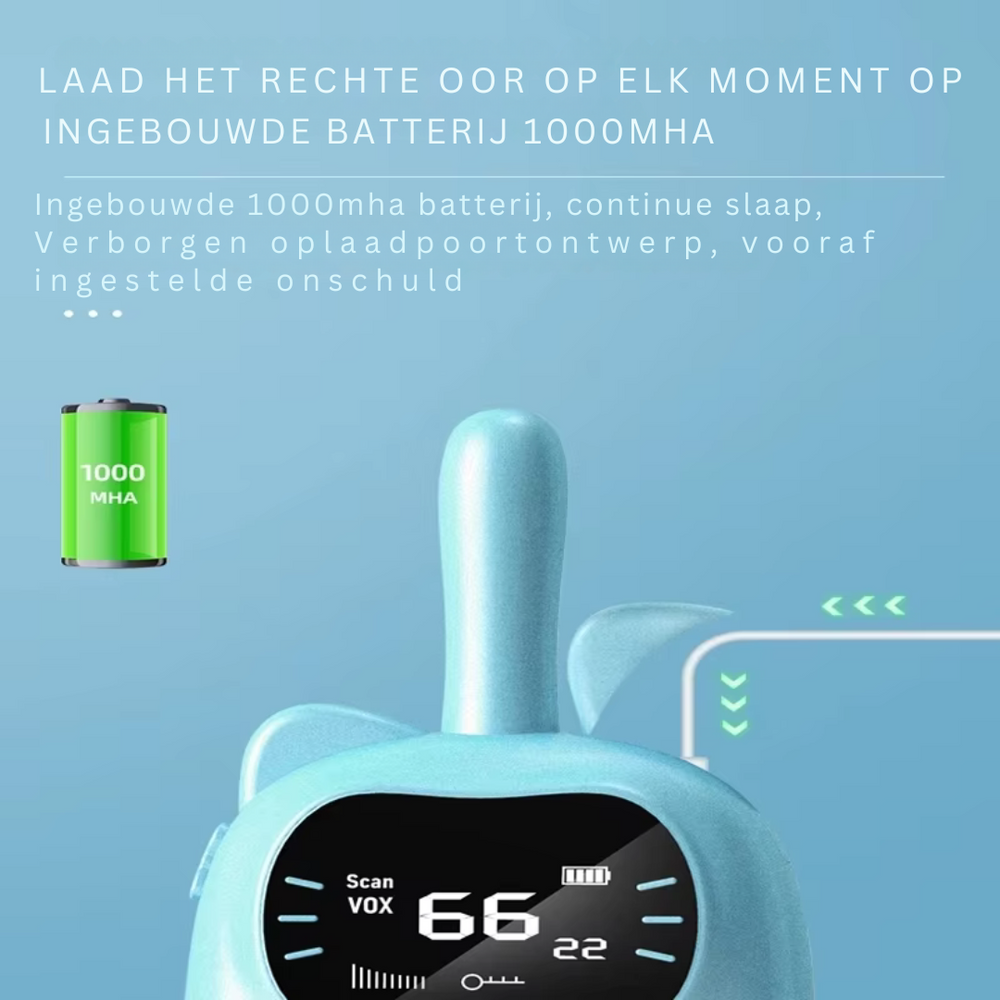 Uppladdningsbara Walkie Talkies för Barn – Räckvidd 3 km | Lek & Utforska Tillsammans More For Mini