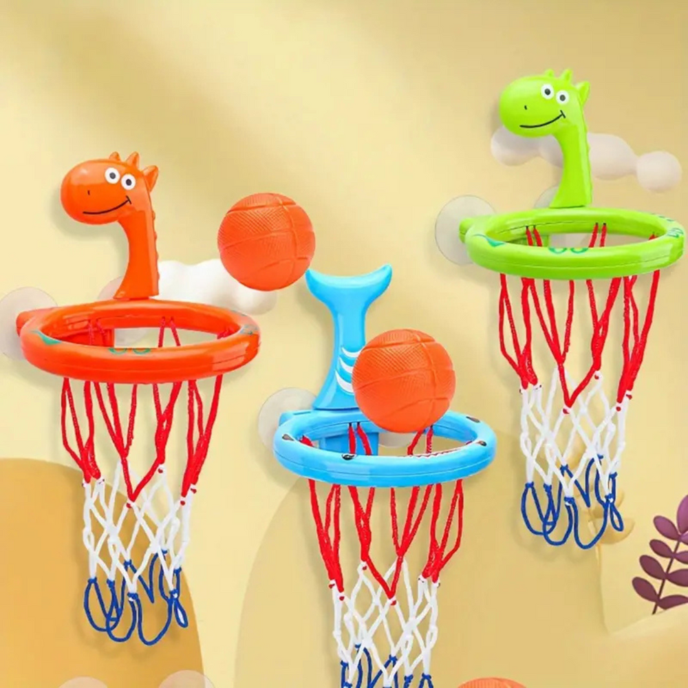 Basketboll Badleksak för Barn – Roligt Vattenleksak med Sugpropp & Bollar – För Badkar & Pool More For Mini