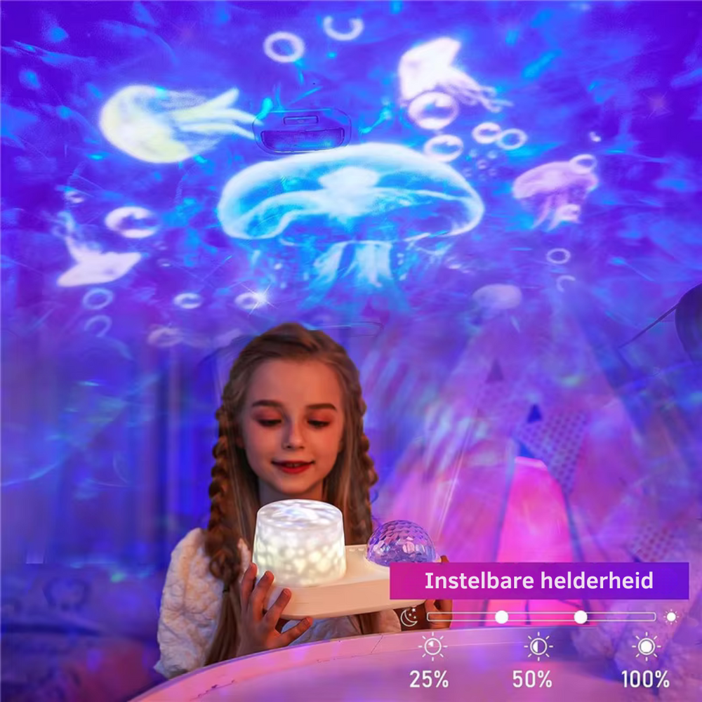 Stjärnhimmelprojektor för barn & vuxna – LED-nattlampa med oceanljus & timer More For Mini