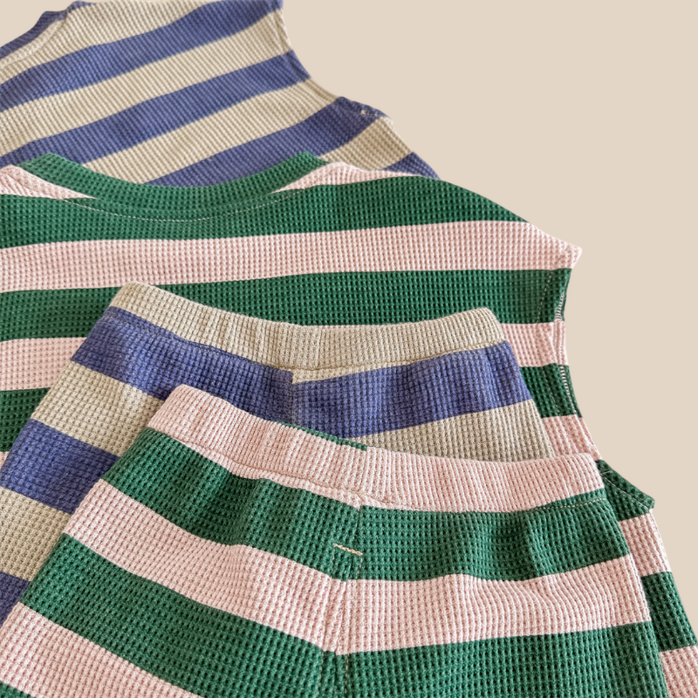 Ribb Sommarset – Little Waves Unisex, Blå/Grön, Bomull, 0–6 år More For Mini