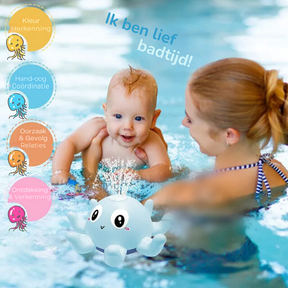 AquaGlow Badfontän med Ljus – Magisk Badleksak för Barn | Vattenfontän & Discobelysning More For Mini