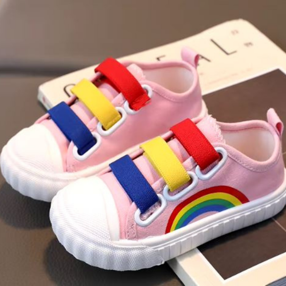 Regnbågsfärgade Barnsneakers – Andas & Halksäkra | Unisex Lekskor More For Mini