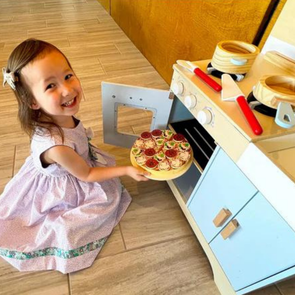 Houten Pizza Speelset voor Kinderen – Educatief Rollenspel vanaf 3 jaar More For Mini