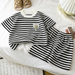 Randig 2-Delars Barnoutfit – Trendigt Set för Pojkar & Flickor More For Mini