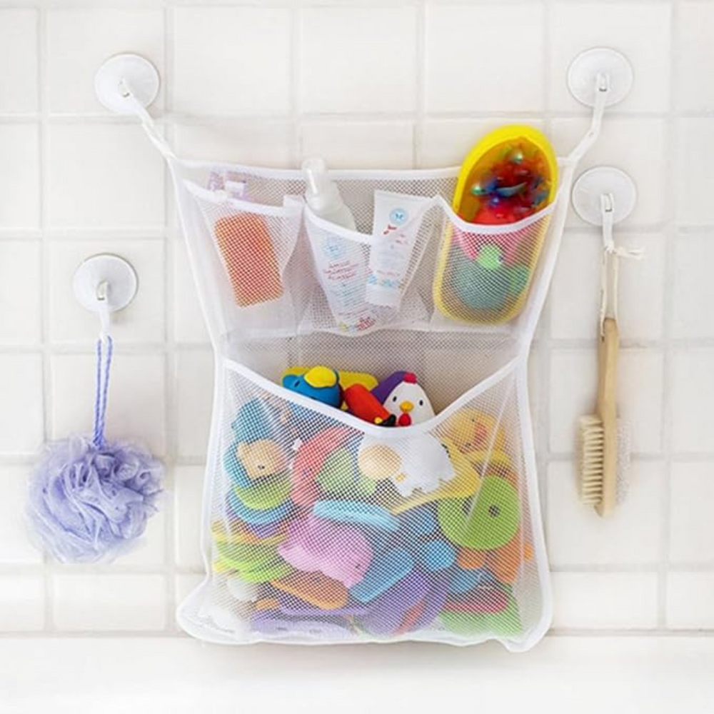 Bad Opbergnet voor Speelgoed – Sterk & Schimmelvrij – Met Zuignappen – Groot Formaat – Ideaal voor Kinderen & Badkamer More For Mini