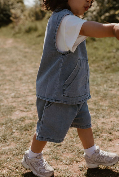 Ärmlöst Baby Denim Set – Sommar Koordinerat Set för Småbarn (0–4 år) | Mjukt & Andningsbart Bomull More For Mini