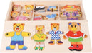 Träpusselsats – TeddyDress Klädpussel, Björnar, Trä, Från 2 År More For Mini