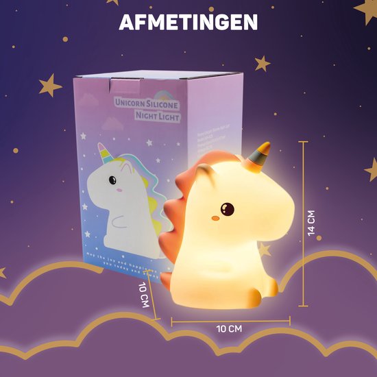 Unicorn Nachtlampje voor Kinderen – Magisch Slaapvriendje met USB Oplaadfunctie More For Mini