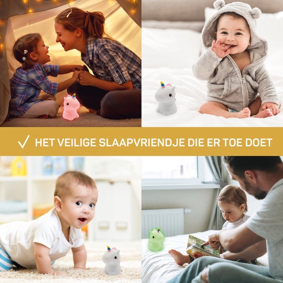 Unicorn Nachtlampje voor Kinderen – Magisch Slaapvriendje met USB Oplaadfunctie More For Mini