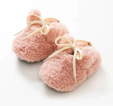 Antislip kanintofflor för bebisar – MoreForMini Unisex, Rosa, Ull, Storlek 0–2 år More For Mini