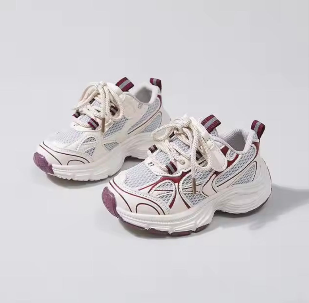 Bordeaux Barnsneakers utan Snörning – Storlek 26–33 | Andningsbara & Lättviktiga | Unisex Slip-on Skor More For Mini