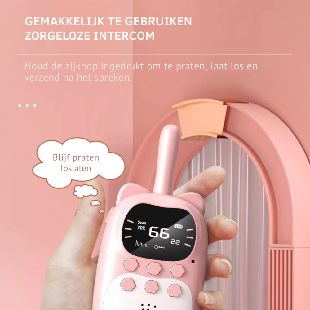 Uppladdningsbara Walkie Talkies för Barn – Räckvidd 3 km | Lek & Utforska Tillsammans More For Mini