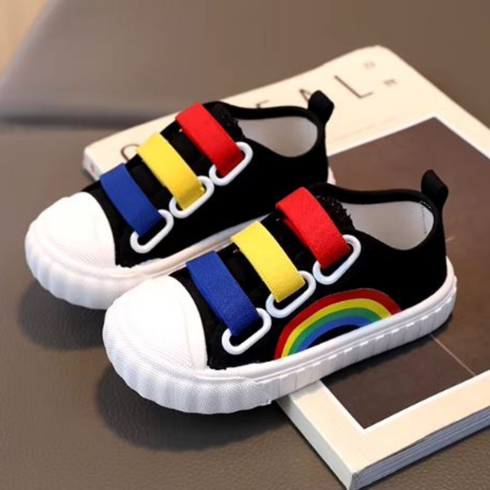 Regnbågsfärgade Barnsneakers – Andas & Halksäkra | Unisex Lekskor More For Mini