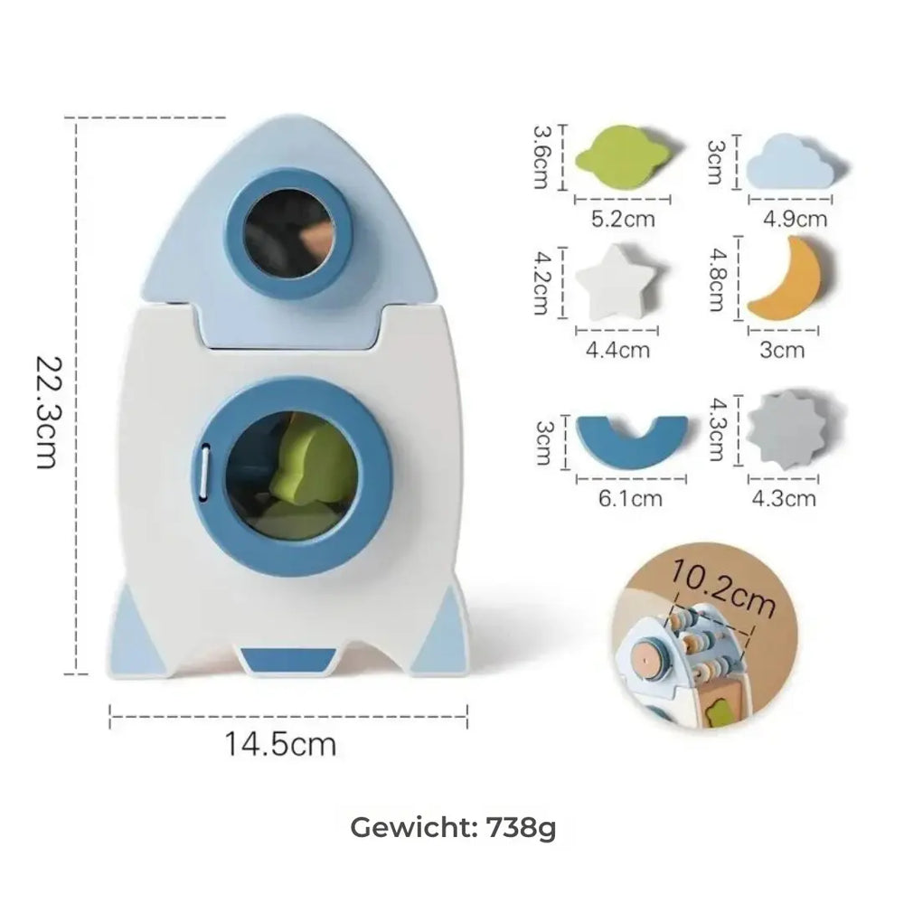 Pedagogiskt Trärum Blockspelet | SpaceBuild Kreativt & Montessori Leksak More For Mini