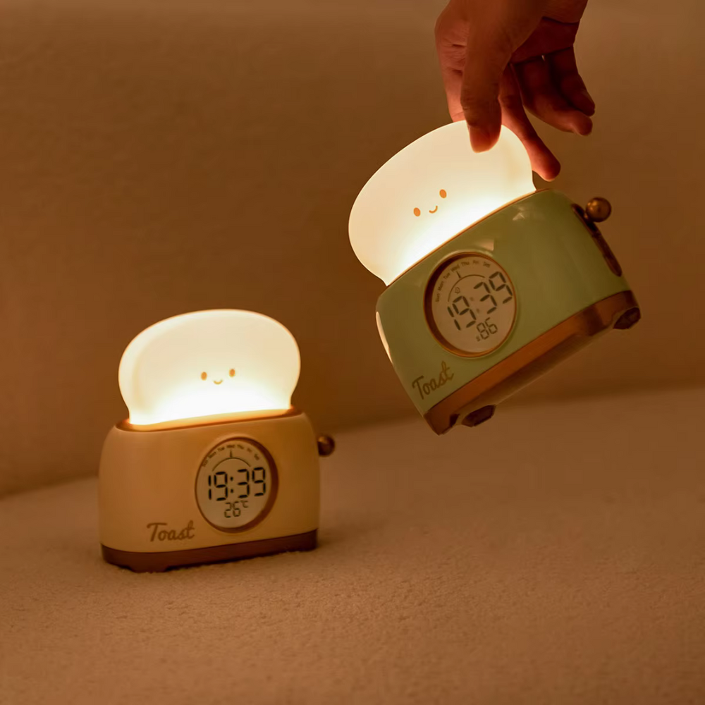GlowToon Kinderwekker met Nachtlampje – Oplaadbaar LED Licht & Alarm voor Kinderkamer More For Mini