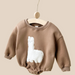 Bodysuit Romper med Lamamönster – Baby, Beige/Brun, Bomull, Storlek 0–1,5 år More For Mini