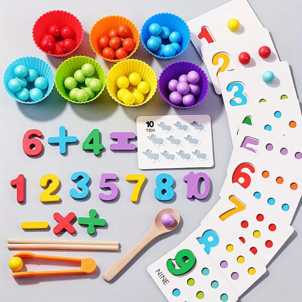 Pedagogiskt Montessori Räkne- och Sorteringsspel för Småbarn – Köp Lärande Leksak More For Mini