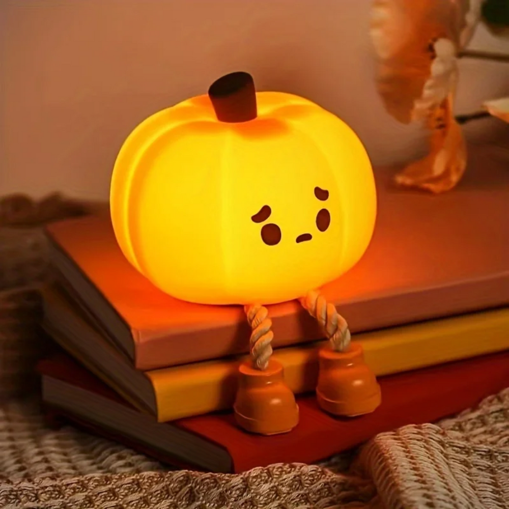 Halloween-nattlampa med mjukt stämningsljus – silikon, laddas via USB-C | barnrumslampa