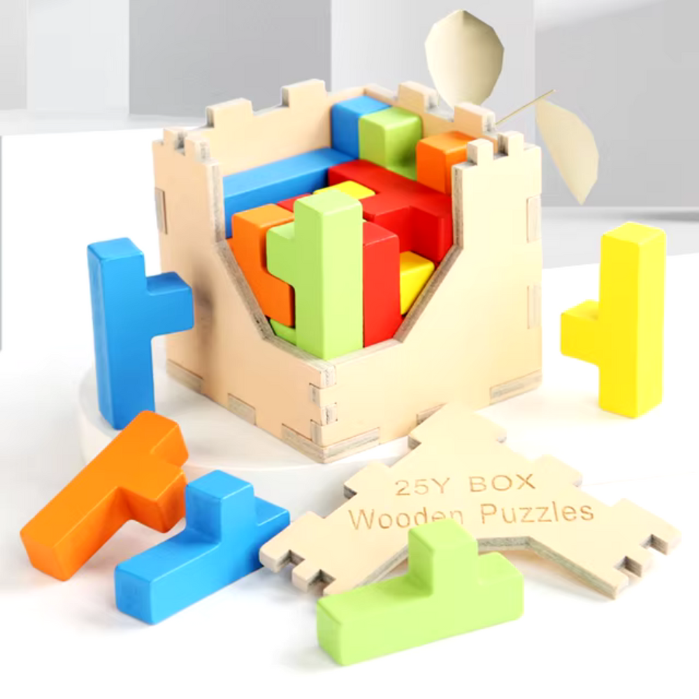 Träbaserat 3D-pussel för Barn – Pedagogisk Leksak från 3 År | Hållbar Hjärngympa More For Mini